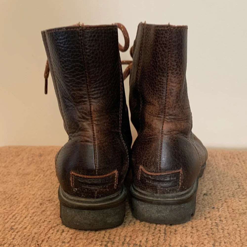 Sorel Brown Winter Leather Sherpa Boots 8 - Picture 9 of 10